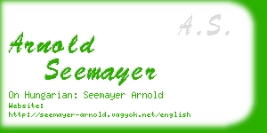 arnold seemayer business card